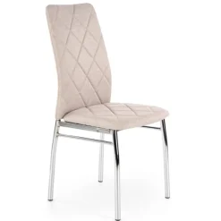 Garnero Arredamenti Sedia da pranzo in tessuto con gambe in metallo Amanda Beige Outlet