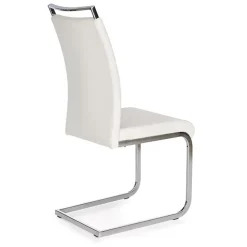 Garnero Arredamenti Sedia da pranzo moderna in ecopelle bianco e acciaio cromato Adelaide Gihome® New