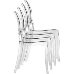 Garnero Arredamenti Sedia da pranzo policarbonato trasparente impilabile Diva Hot