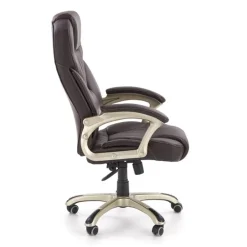 Garnero Arredamenti Sedia da ufficio classica in ecopelle marrone ottone Eclipse Best