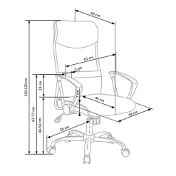 Garnero Arredamenti Sedia da ufficio con braccioli girevole in tessuto blu nera Mack Nero - Blu Sale