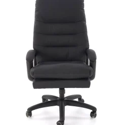 Garnero Arredamenti Sedia da ufficio con braccioli e ruote regolabile imbottita in Marilu Ecopelle Nero Discount