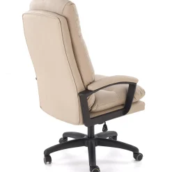 Garnero Arredamenti Sedia da ufficio con braccioli e ruote regolabile imbottita in Marilu Ecopelle Beige Online