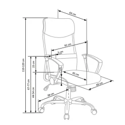 Garnero Arredamenti Sedia da ufficio con braccioli girevole in tessuto Mack Bianco New