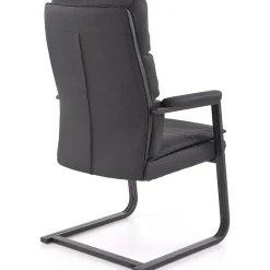 Garnero Arredamenti Sedia da ufficio con braccioli moderna in ecopelle nero Andrada Discount