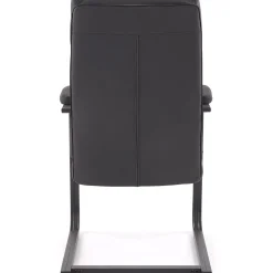 Garnero Arredamenti Sedia da ufficio con braccioli moderna in ecopelle nero Andrada Discount