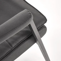 Garnero Arredamenti Sedia da ufficio con braccioli moderna in ecopelle nero Andrada Discount