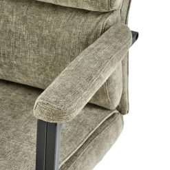 Garnero Arredamenti Sedia da ufficio con ruote e braccioli in tessuto oliva Yara Verde Online