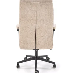 Garnero Arredamenti Sedia da ufficio con ruote e braccioli in tessuto Yara Beige New