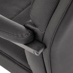 Garnero Arredamenti Sedia da ufficio con ruote e braccioli imbottita Yara Ecopelle Nero