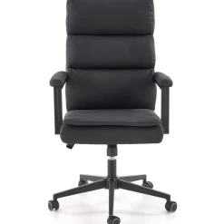 Garnero Arredamenti Sedia da ufficio con ruote e braccioli imbottita Yara Ecopelle Nero