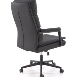 Garnero Arredamenti Sedia da ufficio con ruote e braccioli imbottita Yara Ecopelle Nero