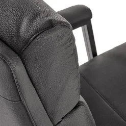 Garnero Arredamenti Sedia da ufficio con ruote e braccioli imbottita Yara Ecopelle Nero
