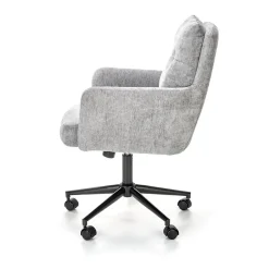Garnero Arredamenti Sedia da ufficio con ruote in tessuto grigio chiaro Tadea Clearance