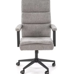 Garnero Arredamenti Sedia da ufficio con ruote e braccioli in tessuto Yara Grigio New