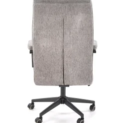 Garnero Arredamenti Sedia da ufficio con ruote e braccioli in tessuto Yara Grigio New