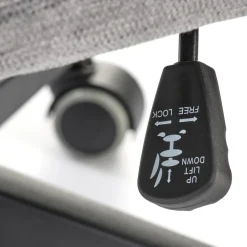 Garnero Arredamenti Sedia da ufficio con ruote e braccioli in tessuto Yara Grigio New