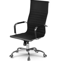 Garnero Arredamenti Sedia da ufficio design moderno con ruote nera Ergoflex Discount