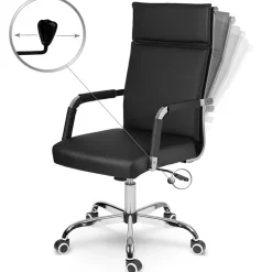 Garnero Arredamenti Sedia da ufficio design moderno con ruote nera Workisy Hot