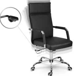 Garnero Arredamenti Sedia da ufficio design moderno con ruote nera Workisy Hot