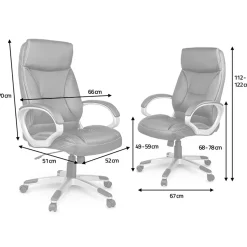 Garnero Arredamenti Sedia da ufficio ecopelle design moderno con ruote nero Workwell New