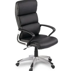 Garnero Arredamenti Sedia da ufficio ecopelle design moderno con ruote nero Executive