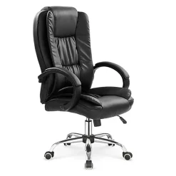 Garnero Arredamenti Sedia ergonomica imbottita con braccioli da ufficio presidenziale nera Class Nero Sale