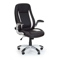 Garnero Arredamenti Sedia gaming da ufficio con ruote e braccioli nero bianco Mito Best