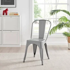 Garnero Arredamenti Sedia in metallo impilabile industrial saloon Lix Grigio Discount