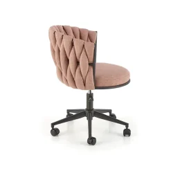 Garnero Arredamenti Sedia moderna con ruote regolabile in tessuto nero Monie Rosa Discount