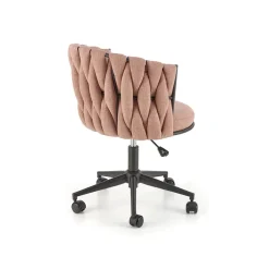 Garnero Arredamenti Sedia moderna con ruote regolabile in tessuto nero Monie Rosa Discount