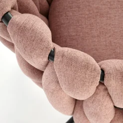 Garnero Arredamenti Sedia moderna con ruote regolabile in tessuto nero Monie Rosa Discount