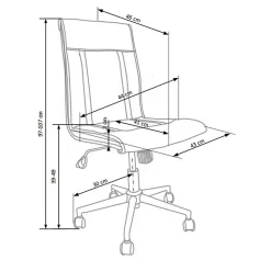 Garnero Arredamenti Sedia moderna da ufficio regolabile in ecopelle Edipo Nero Sale