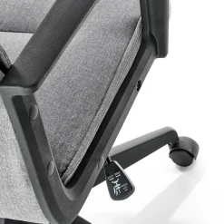 Garnero Arredamenti Sedia ufficio con ruote in tessuto grigio Caietana Discount