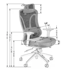 Garnero Arredamenti Sedia ufficio regolabile con braccioli in tessuto nero Arcuri Outlet