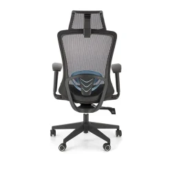 Garnero Arredamenti Sedia ufficio regolabile con ruote in tessuto nero Bonito Best