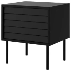 Garnero Arredamenti Set 2 comodini 45x51h cm 1 anta nero Wild Nero Opaco Clearance