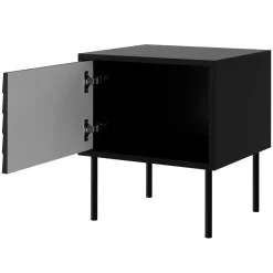 Garnero Arredamenti Set 2 comodini 45x51h cm 1 anta nero Wild Nero Opaco Clearance