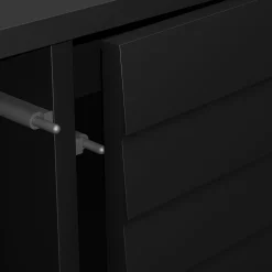 Garnero Arredamenti Set 2 comodini 45x51h cm 1 anta nero Wild Nero Opaco Clearance