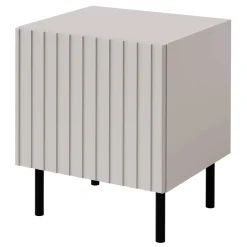 Garnero Arredamenti Set 2 comodini 45x54h cm 1 anta con frontali cannettati beige Ziggy Hot