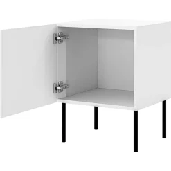 Garnero Arredamenti Set 2 comodini 45x59h cm 1 anta Stark Bianco Opaco