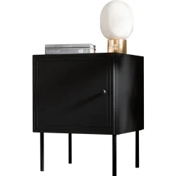 Garnero Arredamenti Set 2 comodini 45x59h cm 1 anta Stark Nero Opaco Clearance