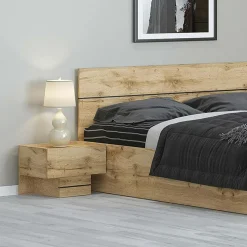 Garnero Arredamenti Set 2 comodini 45x32h cm 1 cassetto moderno quercia Tamika Best