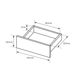 Garnero Arredamenti Set 2 comodini 60x102h cm design bianco lucido rovere Noa