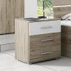 Garnero Arredamenti Set 2 comodini 47x56h cm moderni rovere natura bianco Copenhagen Discount