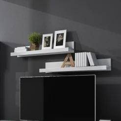 Garnero Arredamenti Set 2 mensole 90x15h cm da parete Frisk Bianco Lucido Sale