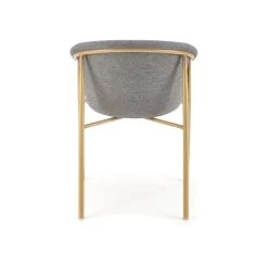 Garnero Arredamenti Set 2 sedie da sala moderne in tessuto grigio effetto oro Mulan Discount