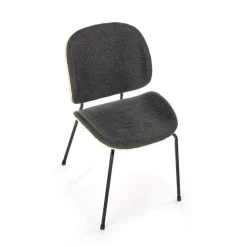 Garnero Arredamenti Set 2 sedie da sala moderne in tessuto rovere grigio scuro Dorotea Outlet