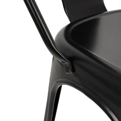 Garnero Arredamenti Set 2 sedie in metallo impilabili opaco Lix Nero