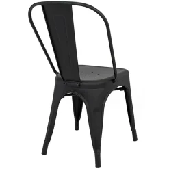 Garnero Arredamenti Set 2 sedie in metallo impilabili opaco Lix Nero